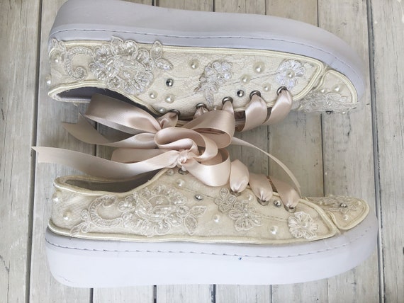 white wedding vans
