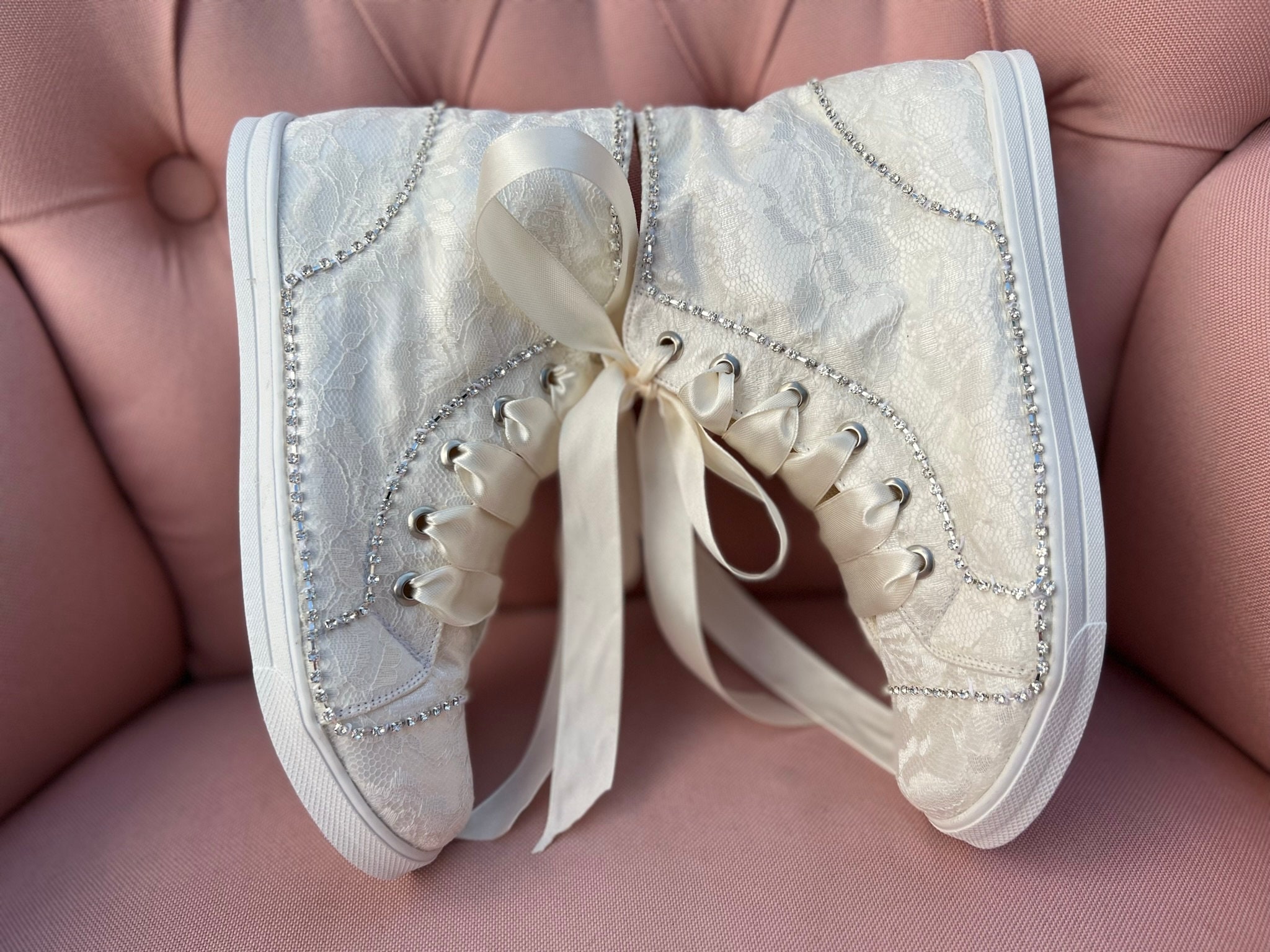 Louis Vuitton Silver Match Up Sneakers with Silver Laces (UK 3.5) - The Lux  Portal