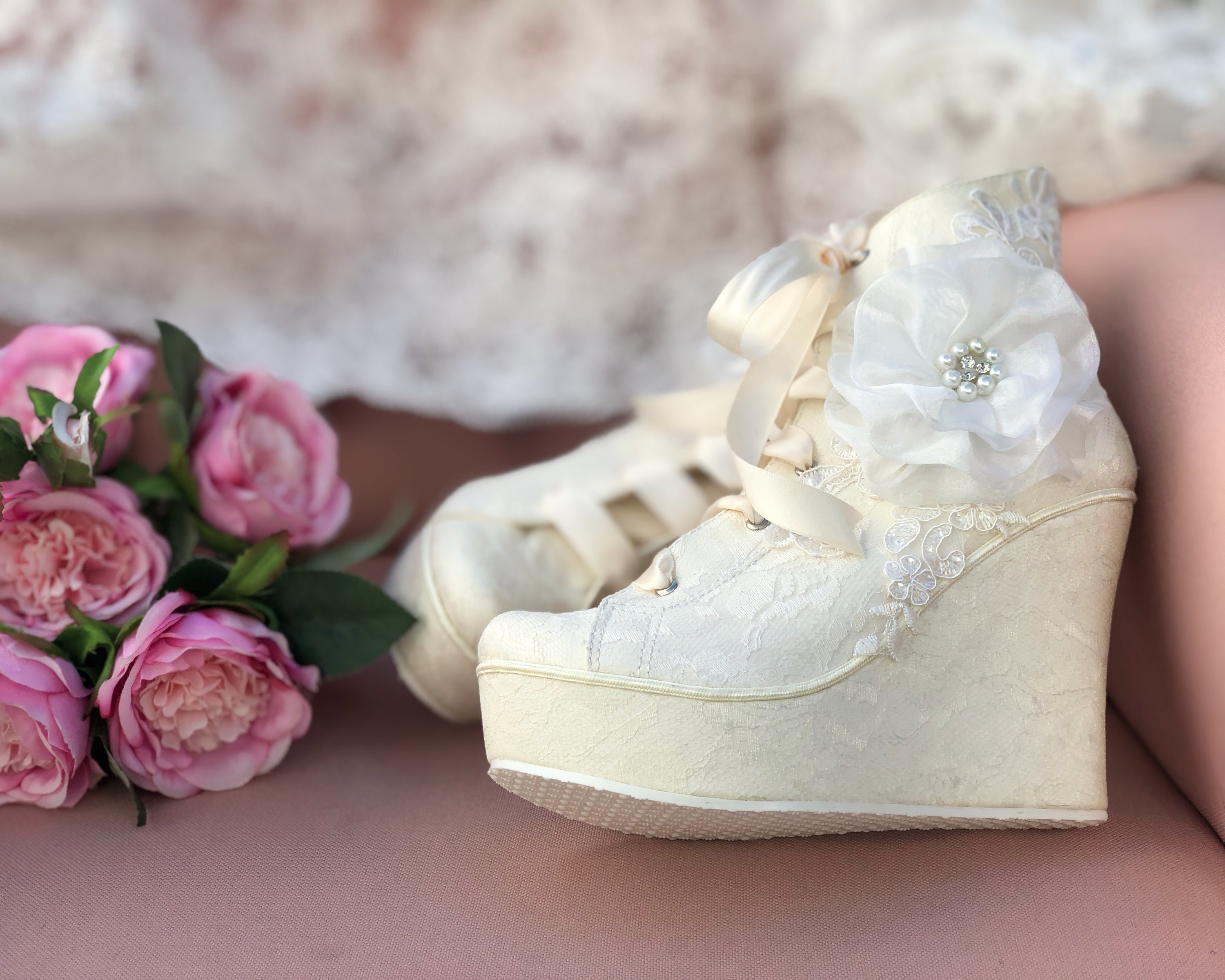 wedge wedding sneakers