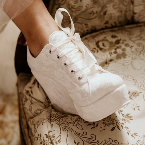 platform wedding sneakers