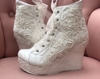 wedding trainers wedge