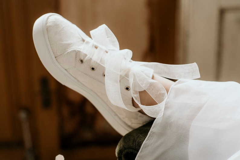First Communion Shoes Girl Wedding Sneakers for Bride Ivory Etsy