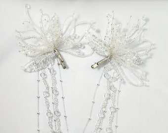 Deluxe Hair Clip Bridal, Fairy accent,  hair accessory, Ice Queen
