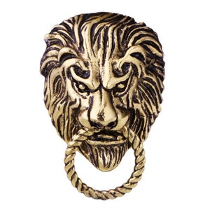 Handcrafted Lion Brooch and Lapel Pins