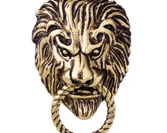 Handcrafted Lion Brooch and Lapel Pins