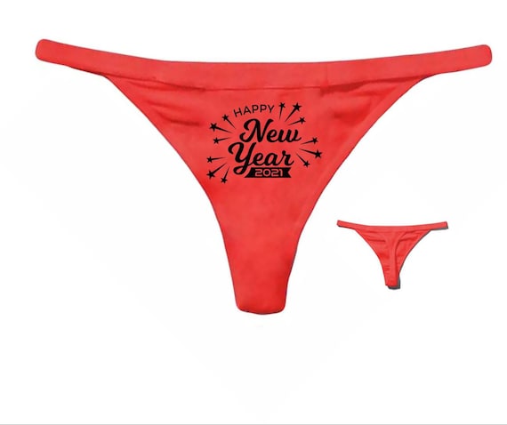 Happy NEW YEAR 2021, Cotton Spandex Thongs Underwear G-strings