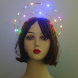 Headband Goddess Queen,Halo for Women, Bride Crown, Hair Accessory, Birthday Party, Festival Wear, Angel Headpiece. image 9