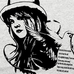 The Queen of Rock, Stevie. Great t shirt. Great gift. She is touring right now, so get your shirt for the concert.