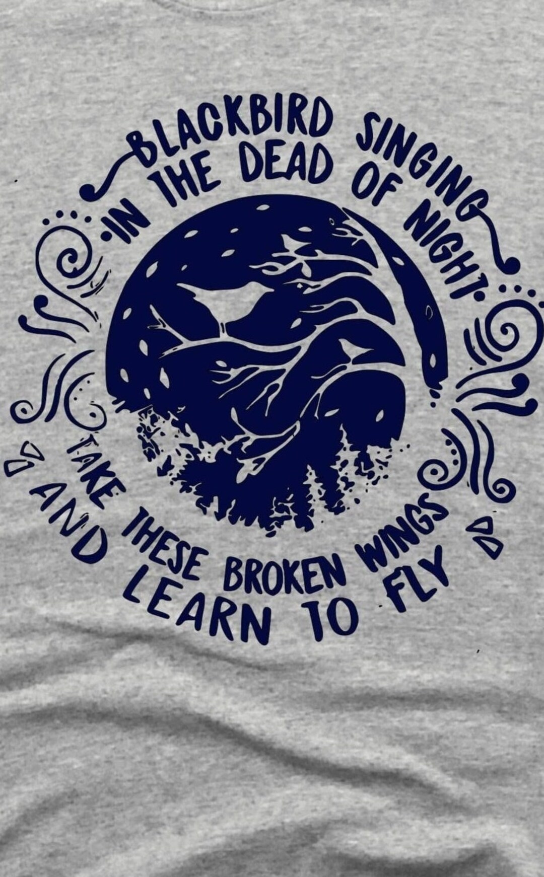 Blackbird Singing in the Dead of Night. Beautiful T Shirt. Great Song ...