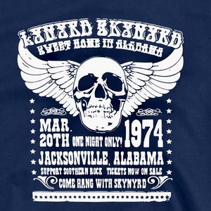 Skynyrd concert retro style tshirt. Southern rock t shirt. 70,s Concert tshirt. Great gift and cool t shirt.