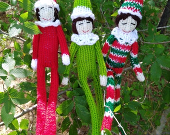 Loom Knitting Elf on the Shelf inspired PATTERN - Christmas Toy - Instant Download, PDF Pattern