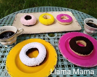 Loom Knitting Donut PATTERN - Tricoté Play Food - Téléchargement instantané, Modèle PDF