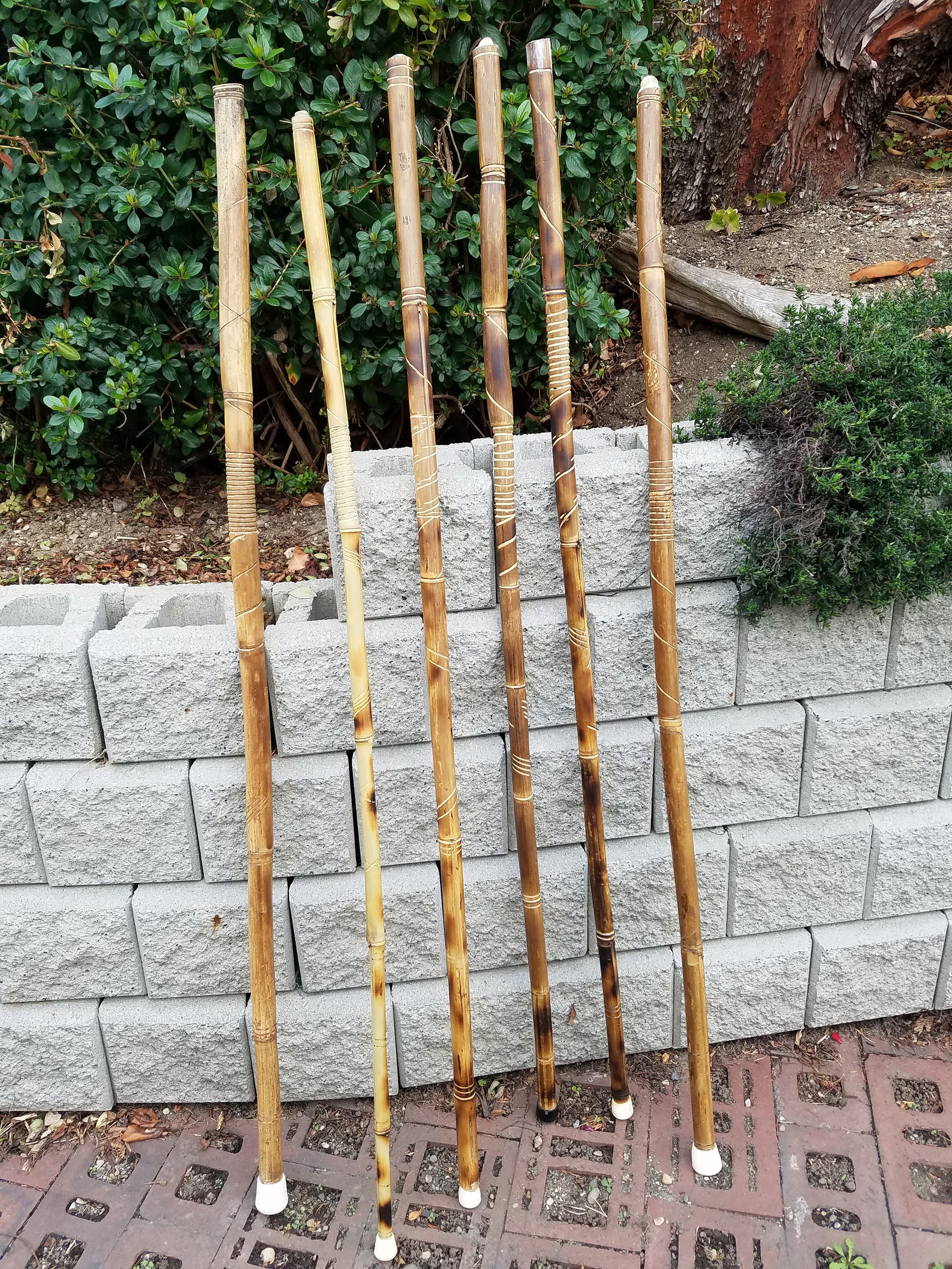 Bamboo Walking Stick Etsy