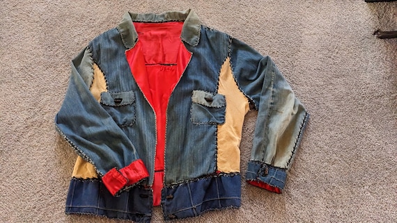 Vintage Hand Sewn Denim Jacket - image 1
