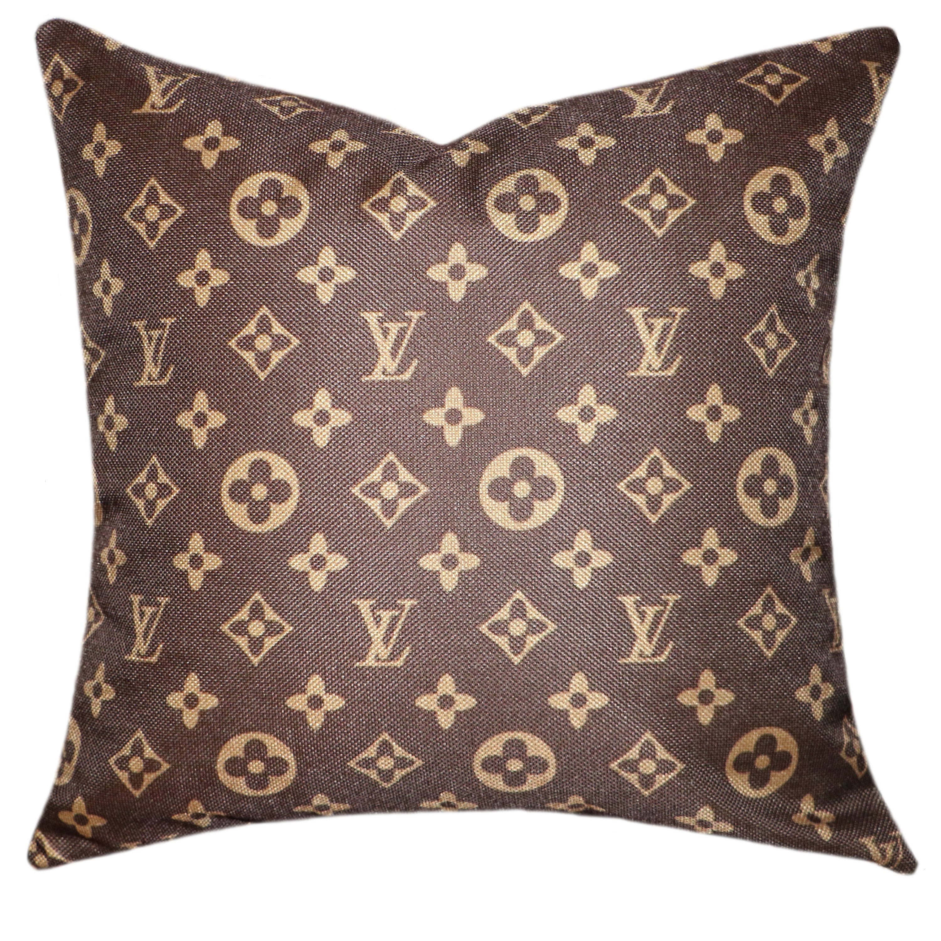 Free shipping Louis Vuitton Inspired Classic Monogram Pillow | Etsy