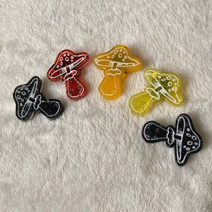 Mushroom Glitter Shoe Clog Charms