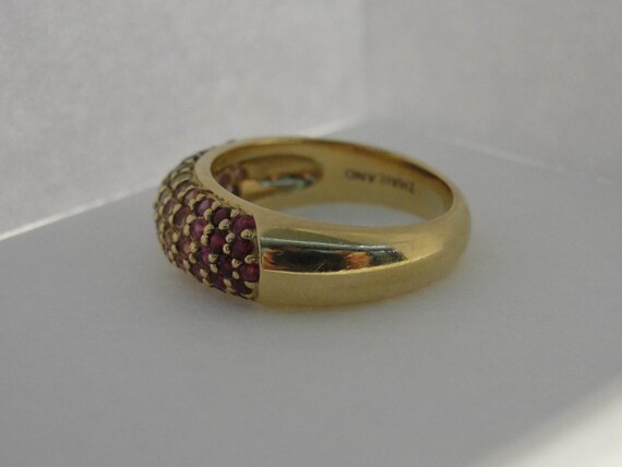 14k Yellow Gold Multi-Color Sapphire Band - image 3