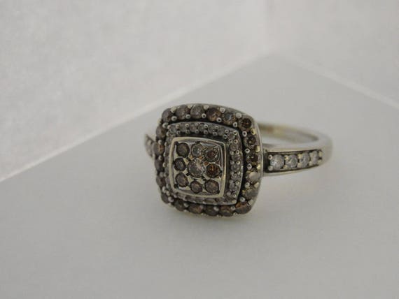 Vintage Ladies 14K White Gold Multi-Color Diamond… - image 2