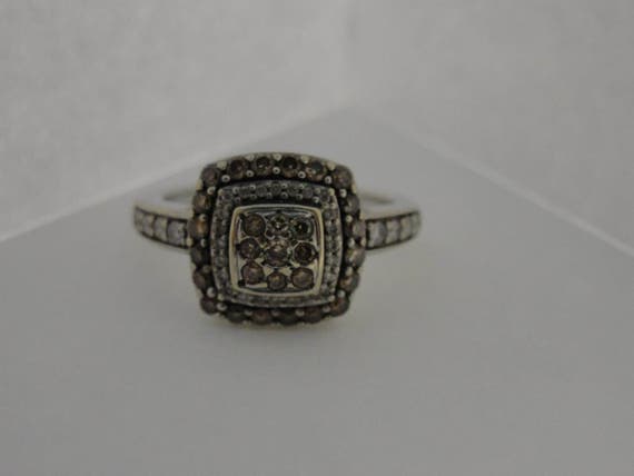 Vintage Ladies 14K White Gold Multi-Color Diamond… - image 1