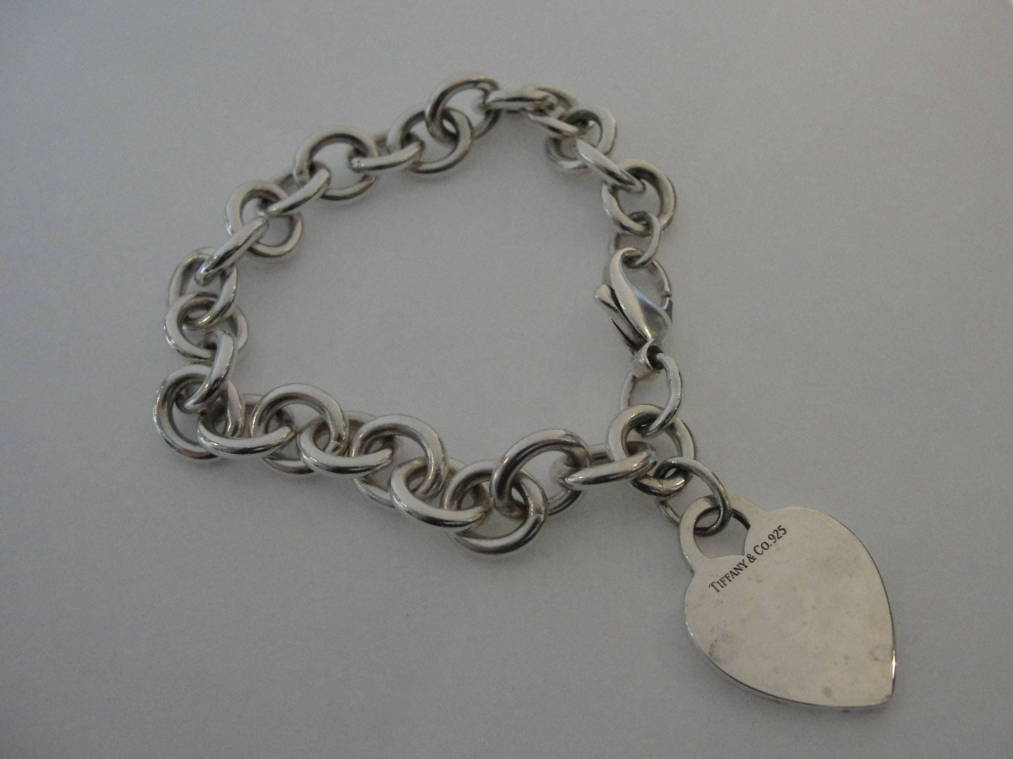 Tiffany & Co. Return to Tiffany Sterling Silver Heart Tag Bead Bracelet |  eBay