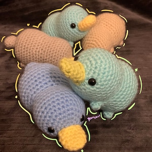Crochet Platypus Amigurumis - Custom Crochet Doll - Handmade Plush