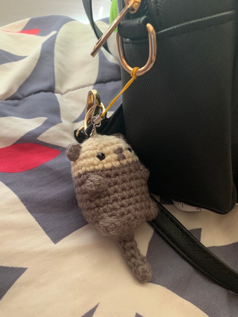 Otter Crochet Plushie Doll Mini Backpack Keychain Custom Etsy