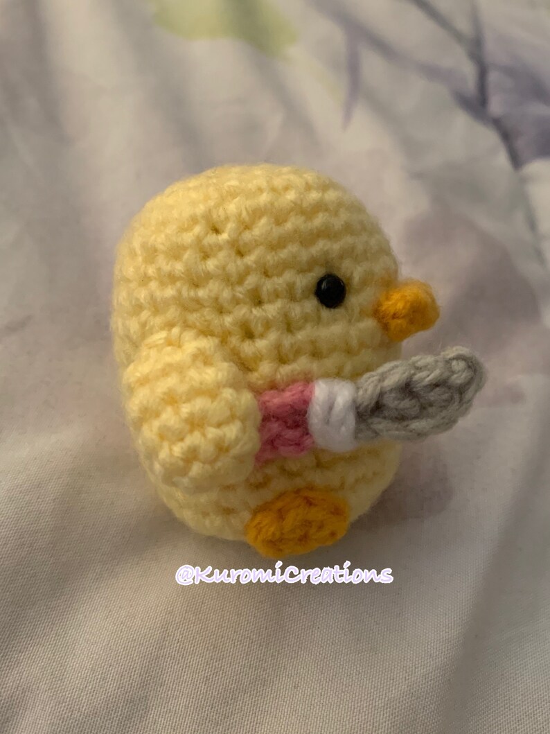 Duck With Knife Crochet Meme Amigurumi Plush Etsy
