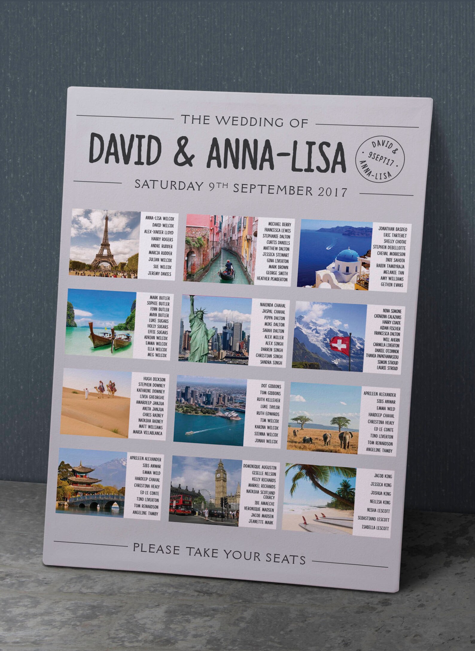 Travel Themed Wedding Table Plan - Etsy