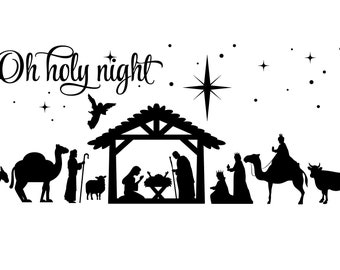 Download Nativity Scene Svg Etsy