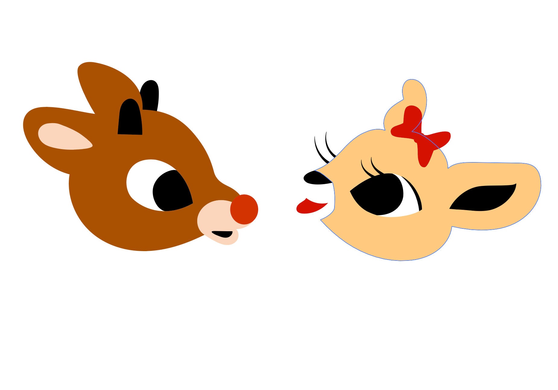 Rudolph the red nose reindeer svg/Rudolph and friends | Etsy
