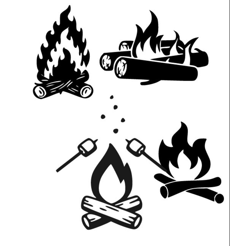 Download Campfire svg/camping svg/ campfire black and white svg/ | Etsy