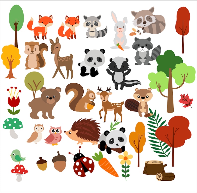 Download Woodland animals svg/forest animals | Etsy