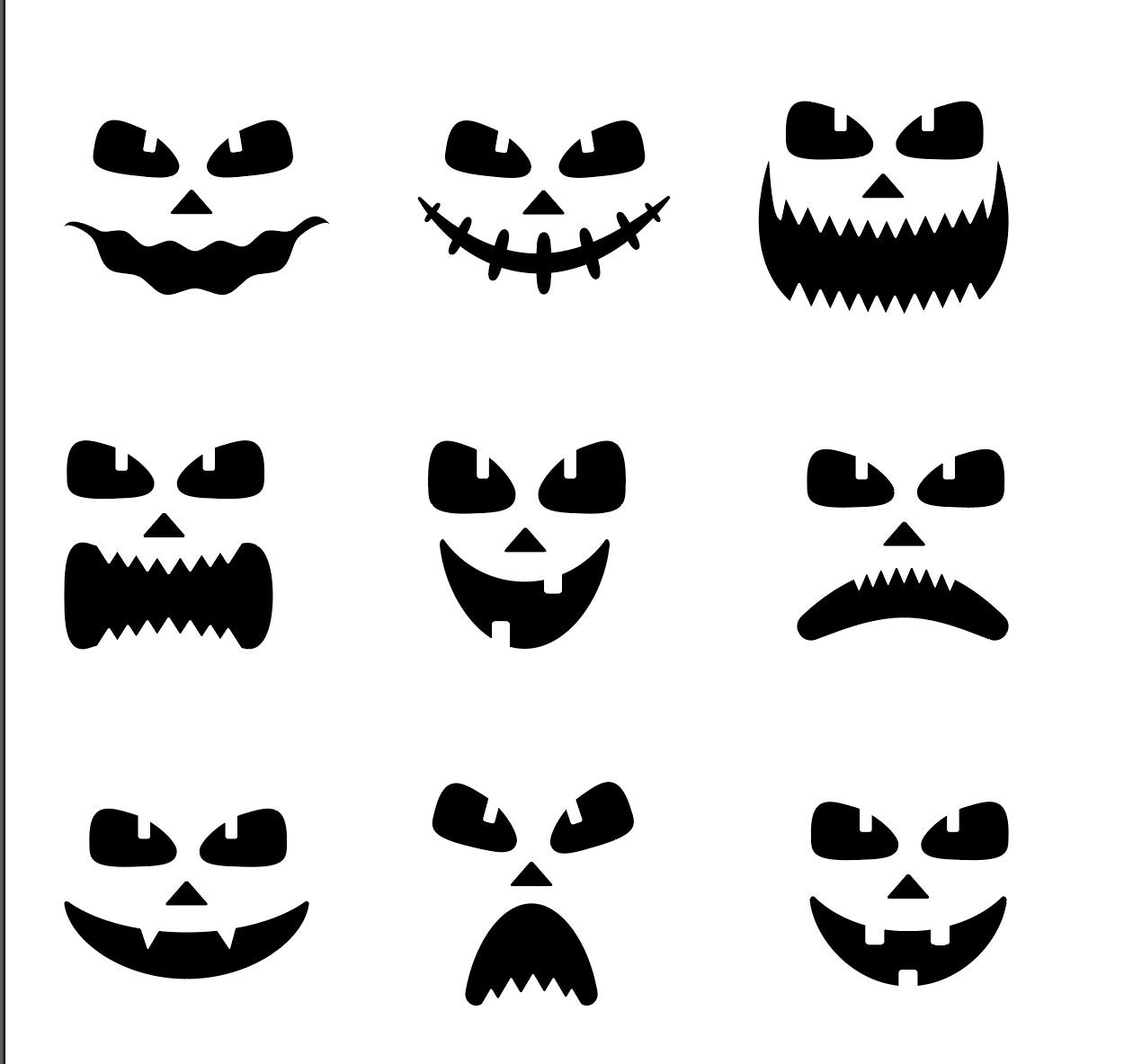 Pumpkin face svg/jack o lantern pumpkin svg/pumpkin faces | Etsy