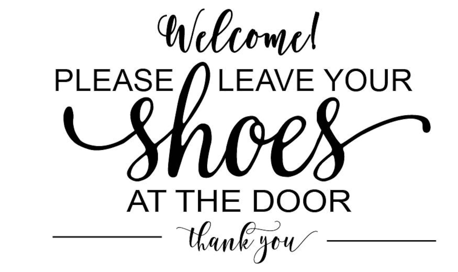 Please leave your shoes at the door svg/front door sign svg/ Etsy
