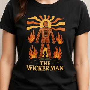 Vintage Pagan Fire Festival T-Shirt, Retro Folk Horror Wicker Man Tee, Occult Ritual Shirt, Dark Academia Witchcore Aesthetic, Unisex