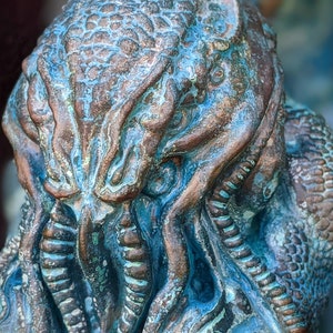 Cthulhu idol , Cthulhu statue , Lovecraft, Cthulhu copper statuette for HP Lovecraft connosieurs