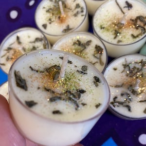 Green Tea Enchanted Tea Lights-Gently Scented-Set of Six