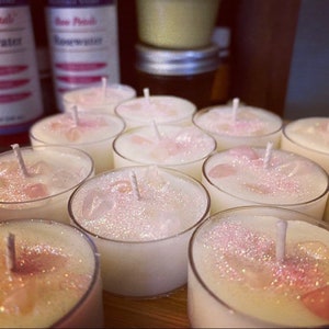 Rose Quartz Enchanted Tea Lights-Unscented Pack of Six