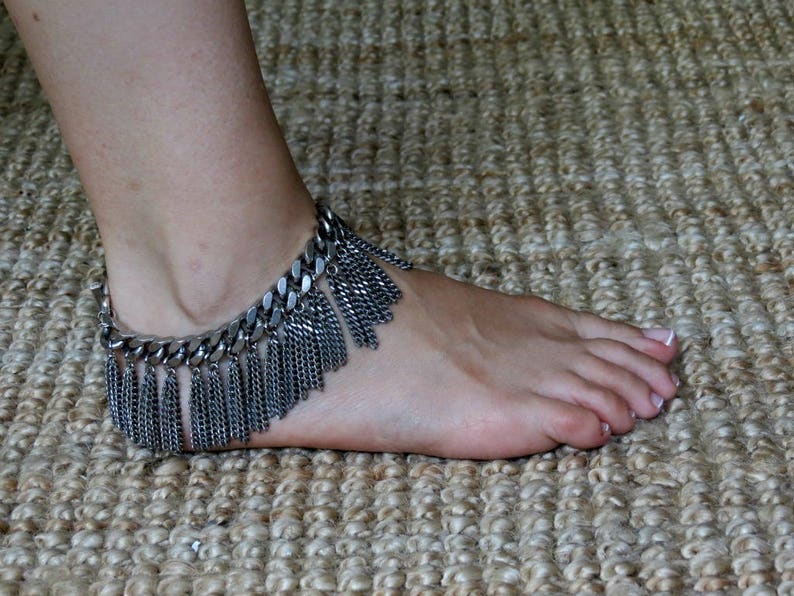 Beach Ankle Bracelet Silver Ankle Bracelet Summer Jewelry Ankle Jewelry Foot Jewelry