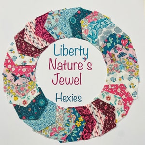 42 Precut hexagons Nature's Jewel The Collector's Home by Liberty Fabrics English Paper piecing