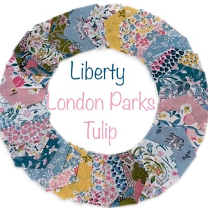 42 Precut hexagons London Parks A Tulip by Liberty Fabrics English Paper piecing 1.38"