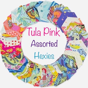 42 tissus assortis rose tula hexagones prédécoupés pour la rattache en papier anglais