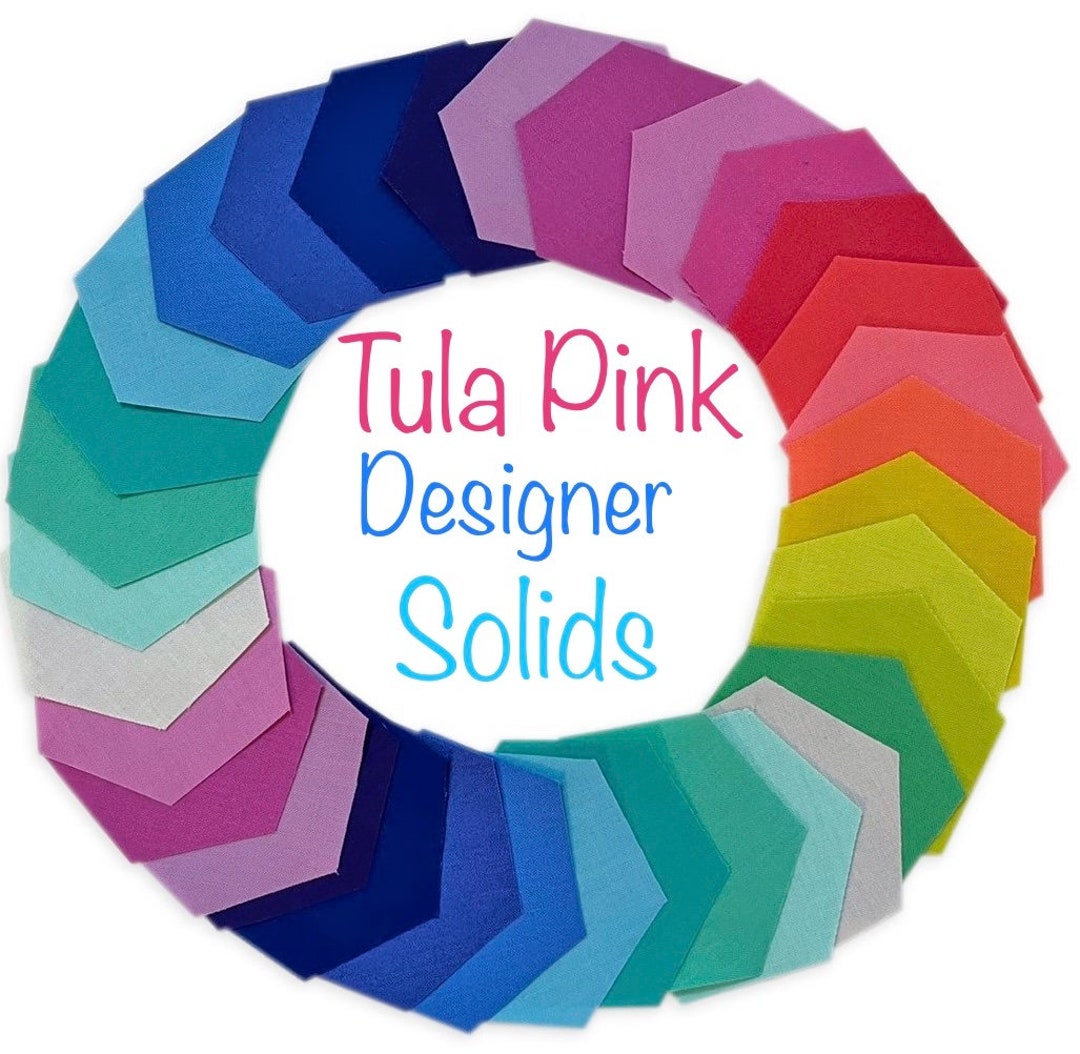 42 Precut Hexagons Tula Pink Solids for English Paper Piecing Etsy