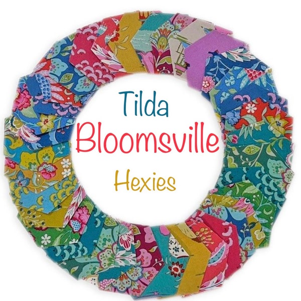 Bloomsville 42 hexagones prédécoupés Tilda Fabrics Anglais Rassemblement en papier