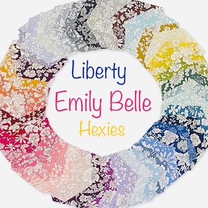 42 Emily Belle Precut hexagons by Liberty Fabrics English Paper piecing