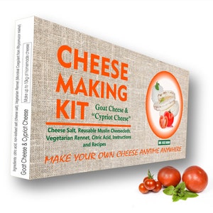 Goat Cheese and Cypriot Cheese Making Kit Great Gift Present For All Occasions Contains Rennet