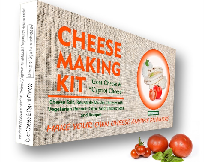 Goat Cheese and Cypriot Cheese Making Kit Great Gift Present For All Occasions Contains Rennet