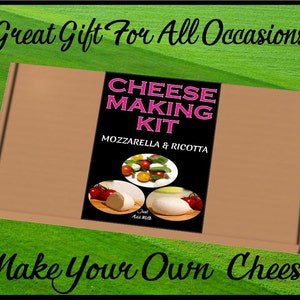 Cheese Making KIT Mozzarella and Ricotta Great Gift Present Contains Vegetarian Rennet