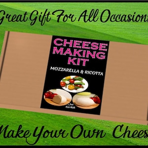 Cheese Making KIT Mozzarella and Ricotta Great Gift Present Contains Vegetarian Rennet