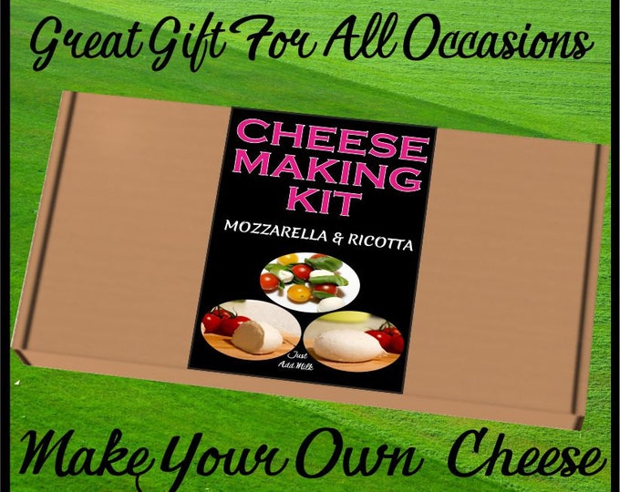 Cheese Making KIT Mozzarella and Ricotta Great Gift Present Contains Vegetarian Rennet